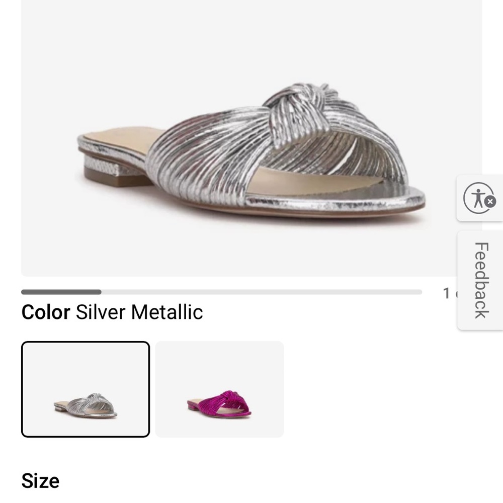 Silver Metallic Sandal - image 1